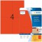 HERMA 4562 Lot de 80 etiquettes autocollantes colorees DIN A4 (105 x 148 mm, 20 feuilles, papier mat) autocollantes imprimables,