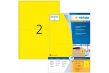 HERMA 4565 Lot de 200 etiquettes autocollantes colorees DIN A4 (199,6 x 143,5 mm, 100 feuilles de papier mat) autocollantes impr