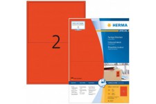 Herma 4567 etiquettes de couleur (199,6 x 143,5 mm vers DIN A4 papier mat, autocollant imprimable) Lot de 200 sur 100 feuilles, 