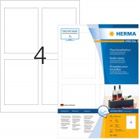 Herma 8882 Lot de 10 feuilles d'etiquettes autocollantes brillantes pour imprimante jet d'encre Format A4 90 x 120 mm 40 feuille