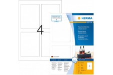 Herma 8882 Lot de 40 feuilles d'etiquettes autocollantes brillantes pour imprimante jet d'encre Format A4 90 x 120 mm 40 feuille