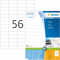 Herma 4609 etiquettes 52,5 x 21,2 Premium A4 11200 pieces Blanc