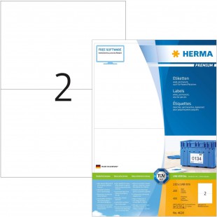 Herma etiquettes SuperPrint, 210 x 148 mm, sans bord, blanc