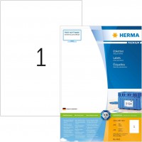 Herma 4631 etiquettes 210 x 297 Premium A4 200 pieces Blanc