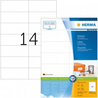 Herma 4674 etiquettes 105 x 42,3 Premium A4 1400 pieces Blanc