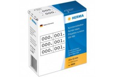 Herma 4800 etiquettes a  numeros auto-adhesives a  numerotage triple 10 x 22 mm (Blanc/noir)