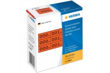 Herma 4802 etiquettes a  numeros auto-adhesives a  numerotage triple 10 x 22 mm (Rouge/noir) (Import Allemagne)