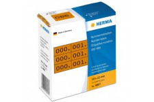 Herma Etiquettes de Numerotation 0-999 10 X 22 Mm Noir Triples ecriture Noir Sur Papier Marron C