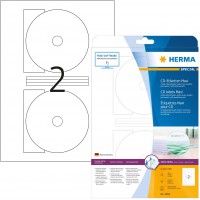 Herma 4850 etiquettes maxi de CD jet d'encre diametre 116 A4 50 pieces Blanc