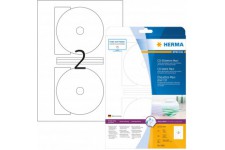 Herma 4850 etiquettes maxi de CD jet d'encre diametre 116 A4 50 pieces Blanc