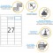 Herma 4864 etiquettes en plastique resistantes aux intemperies 63,5 x 29,6 Special A4 Blanc