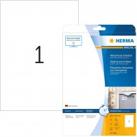Herma 4866 etiquettes en plastique resistantes aux intemperies 210 x 297 Special A4 Blanc