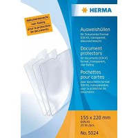 Lot de 25 : HERMA etui Polypro 58 x 87 mm, pour carte bancaire