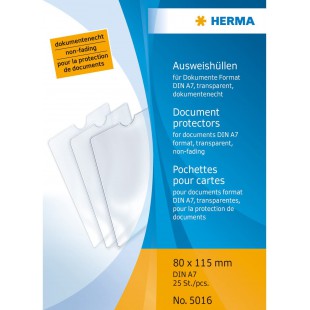 Lot de 25 : HERMA-5016-BL90Kim Kranholdt-etui 80x 115mm Transparent, 