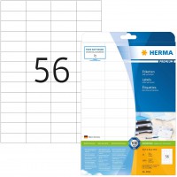 Herma 5052 etiquettes 52,5 x 21,2 Premium A4 1400 pieces Blanc