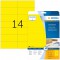 Herma 5058 etiquettes 105 x 42,3 A4 280 pieces Jaune