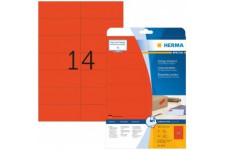 Herma 5059 etiquettes 105 x 42,3 A4 280 pieces Rouge