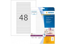 Herma 5078 etiquettes CD-Box 114,3 x 5,5 A4 Blanc