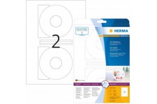 Herma 5079 etiquettes de CD diametre 116 A4 50 pieces Blanc