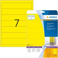 Herma 5091 etiquettes classeur 192 x 38 A4 140 pieces Jaune