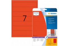 Herma 5092 etiquettes classeur 192 x 38 A4 140 pieces Rouge