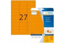 Herma 5141 etiquettes 63,5 x 29,6 A4 540 pieces Orange fluo