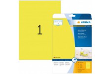 Herma 5148 etiquettes 210 x 297 A4 LaserCopy 20 pieces Jaune fluo