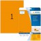 Herma 5149 etiquettes 210 x 297 A4 LaserCopy 20 pieces Orange fluo