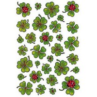 HERMA Decor Stickers Shamrocks 3 Sheets Self-Adhesive Label - Self-Adhesive labels (A4 Sheets, 3 Sheets)