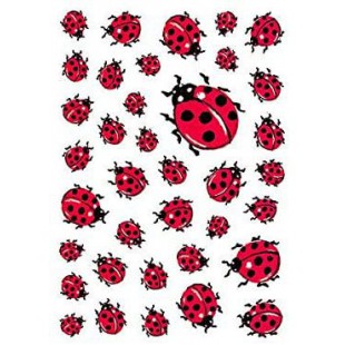 HERMA sticker DECOR COCCINELLES 3 x 37 etiquettes