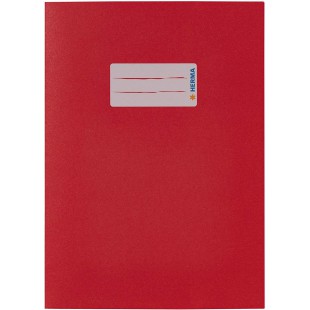 Lot de 10 : Protege cahiers Herma Format A5 rouge fonce