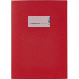 Lot de 10 : Protege cahiers Herma Format A5 rouge fonce