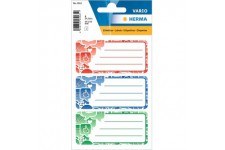 HERMA 5561 Lot de 9 etiquettes autocollantes autocollantes permanentes pour livres, cahiers, boites, maison, multico