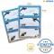 Herma etiquettes 5579 Couple de nom Manche pour l'ecole, motif dauphins, format 7,6 x 3,5 cm, pailletes, contenu : 6 etiquettes 