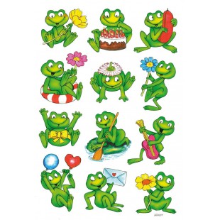 HERMA Sticker DECOR"grenouilles" 3 feuilles de 12