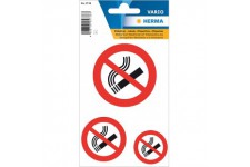 Herma 5736 Remarque etiquette - Ne pas fumer, Packaging Lot de 3