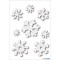 HERMA 6523 Lot de 8 autocollants de Noel avec cristaux de glace (feutre mat) pour decoration de Noel autocollante pe