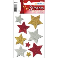 6528 Stickers Magic etoiles multicolores pailletees