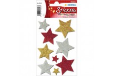 6528 Stickers Magic etoiles multicolores pailletees