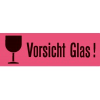 HERMA Hinweisetiketten"Vorsicht Glas", 39 x 118 mm