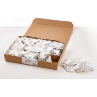 Herma 6842 Lot de 1000 etiquettes a  suspendre pour vetements avec oeillet/fil/pointe 48 x 65 mm (Blanc)
