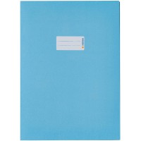 HERMA 7066 Protege-cahier A4 avec zone d'etiquetage en papier recycle et couleurs riches, couverture pour cahiers scolaires, ble