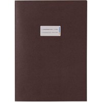 Lot de 10 : HERMA 7097 Protege-cahier en papier recycle epais et couleurs riches pour cahiers d'ecole Marron Format A4