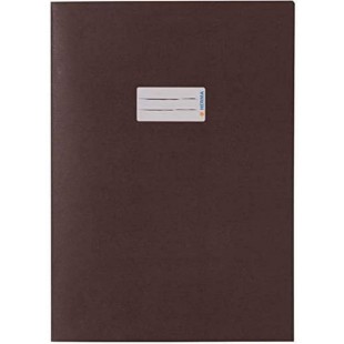 Lot de 10 : HERMA 7097 Protege-cahier en papier recycle epais et couleurs riches pour cahiers d'ecole Marron Format A4