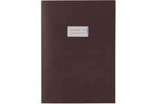 Lot de 10 : HERMA 7097 Protege-cahier en papier recycle epais et couleurs riches pour cahiers d'ecole Marron Format A4