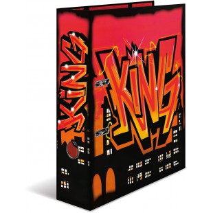 HERMA Motif classeur a  levier A4 Graffiti King, dos de 7 cm, en carton robuste, imprime entierement a  l'exterieur et a  l'inte