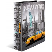 HERMA Motif classeur a levier A4 Villes New York, dos de 7 cm, en carton robuste, imprime entierement a l'exterieur