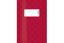 Protege-cahier Herma dimension A5 couvert en plastique - Structure en velours - 1 piece rouge bordeaux