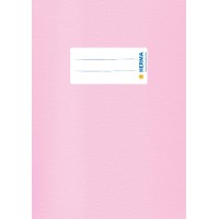 Protege-cahier Herma dimension A5 couvert en plastique - Structure en velours - 1 piece rosa