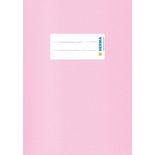 Protege-cahier Herma dimension A5 couvert en plastique - Structure en velours - 1 piece rosa